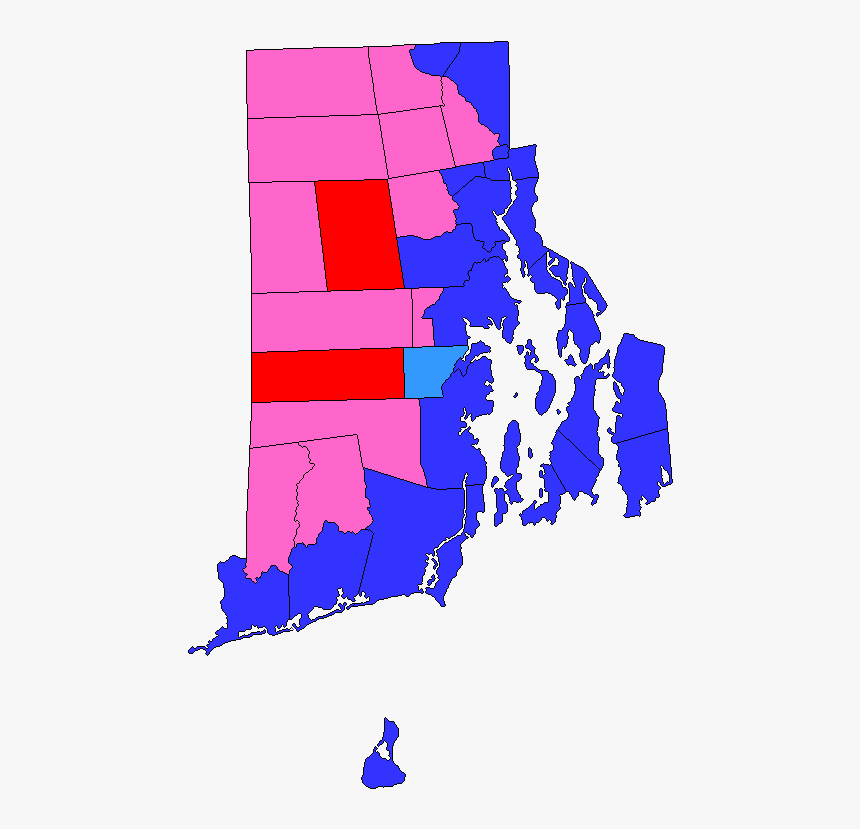 2016 Rhode Island Results By Town - Rhode Island, HD Png Download