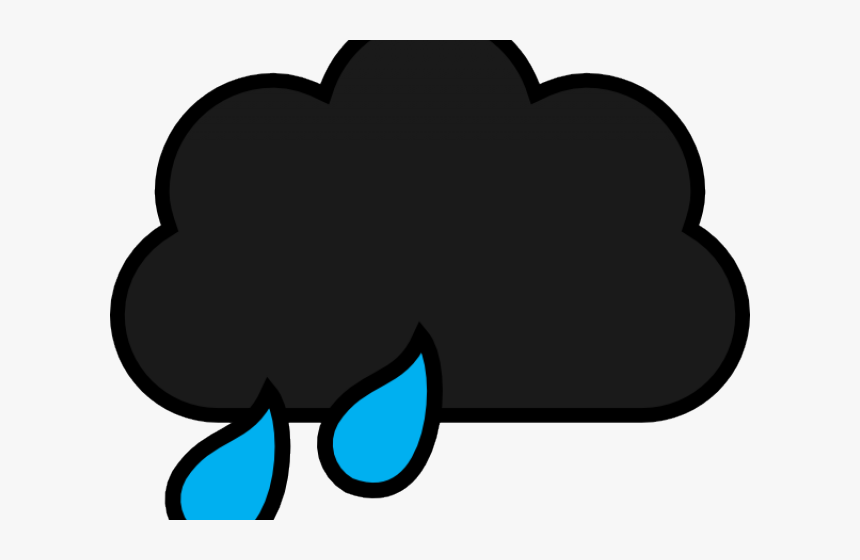 Dark Clipart Storm Cloud - Cartoon Black Rain Cloud, HD Png Download