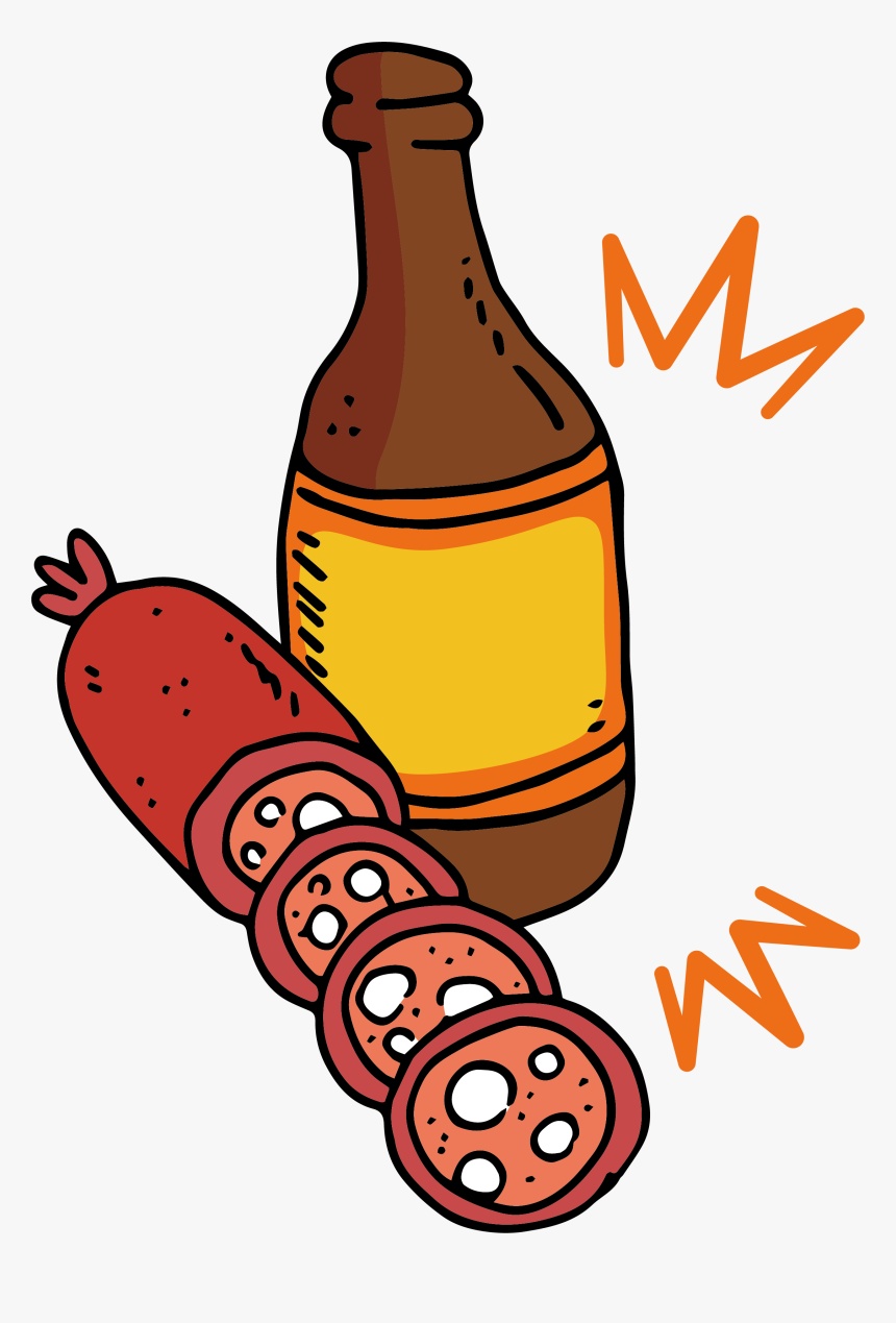 Sausage Beer Bratwurst Hot Dog Clip Art - Sausage, HD Png Download