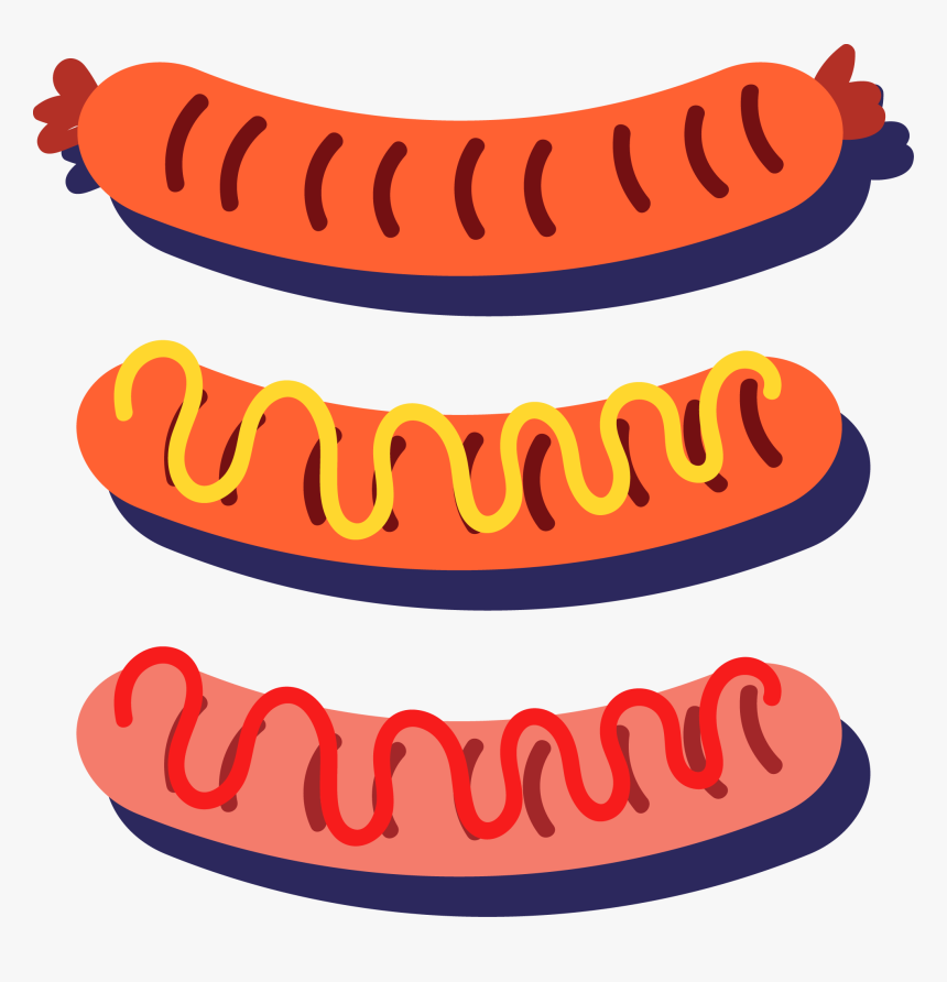 Hot Dog Barbecue Grill Sausage - Sausages Clipart, HD Png Download