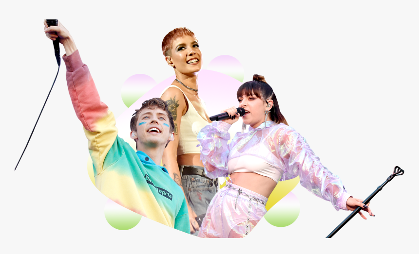 Pop Stars Halsey Charli Xcx And Troye Sivan In Performance - Charli Xcx 1999 Transparent, HD Png Download
