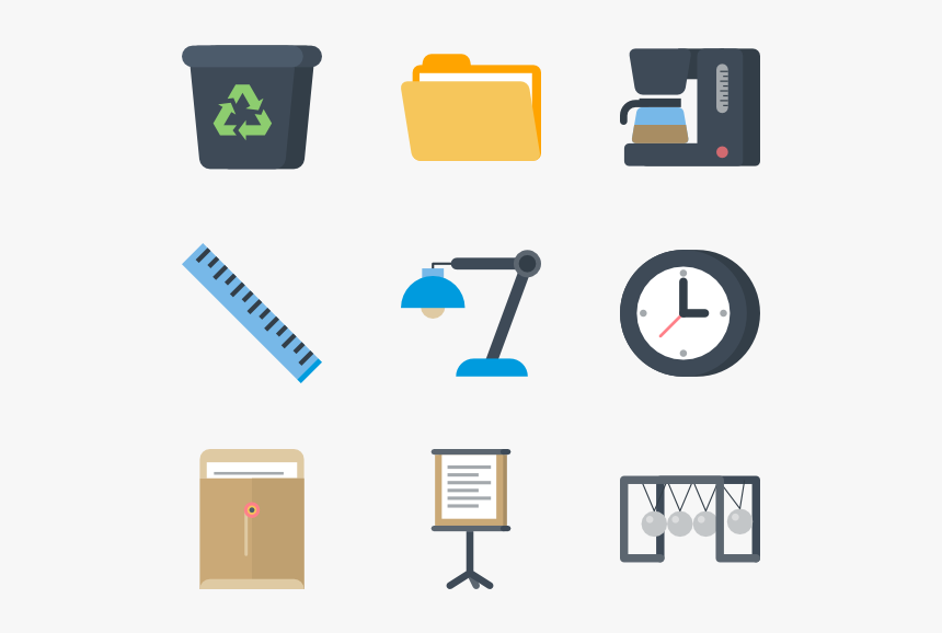 Stationery And Office Icon Set - Office Icon Set, HD Png Download