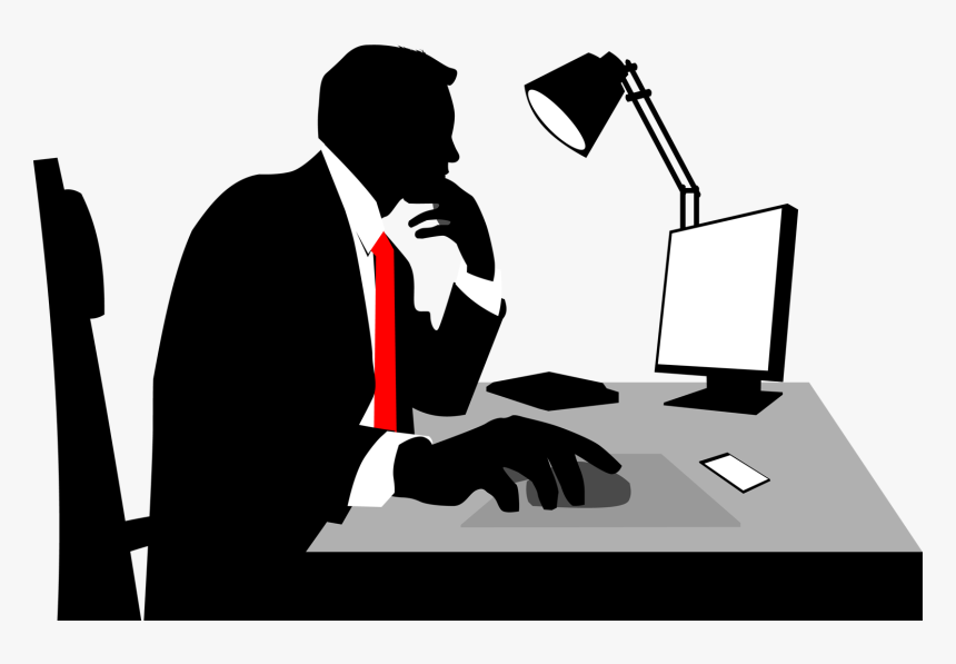 Working In Office Png, Transparent Png