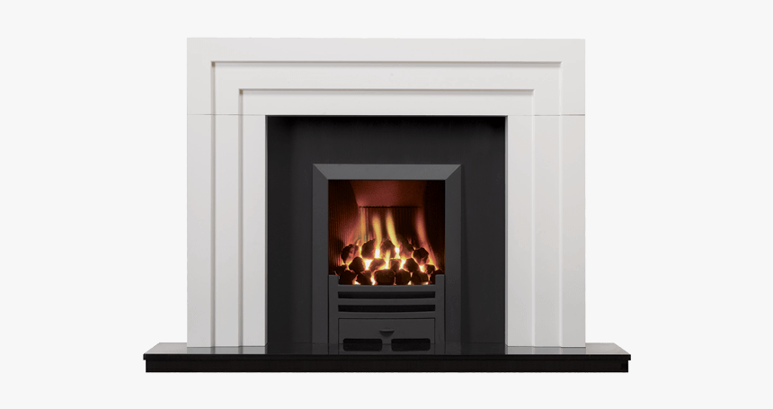 White Wood Fireplace, HD Png Download