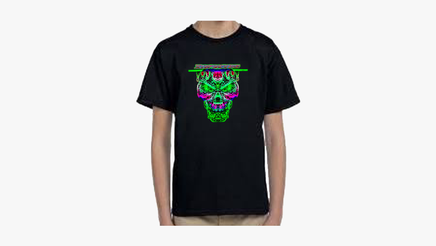 Youth 20trippy 20skull 20tshirt 20mockup Original - T-shirt, HD Png Download