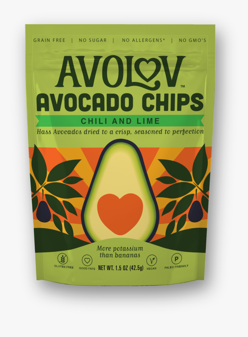 Chili And Lime Avocado Chips - Avolov, HD Png Download