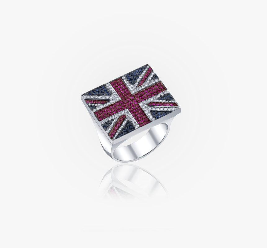 British Flag Ring - Anillos Oro Blanco Micro, HD Png Download