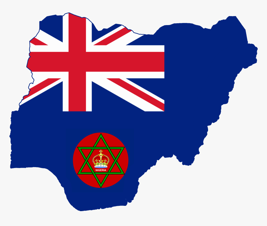 Flag Map Of British Nigeria - British Trinidad And Tobago Flag, HD Png Download