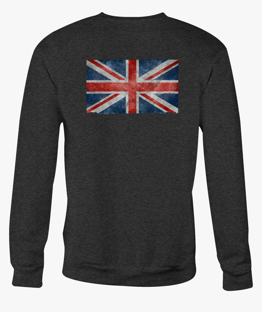 Motorcycle Crewneck Sweatshirt Distressed Uk British - Long-sleeved T-shirt, HD Png Download