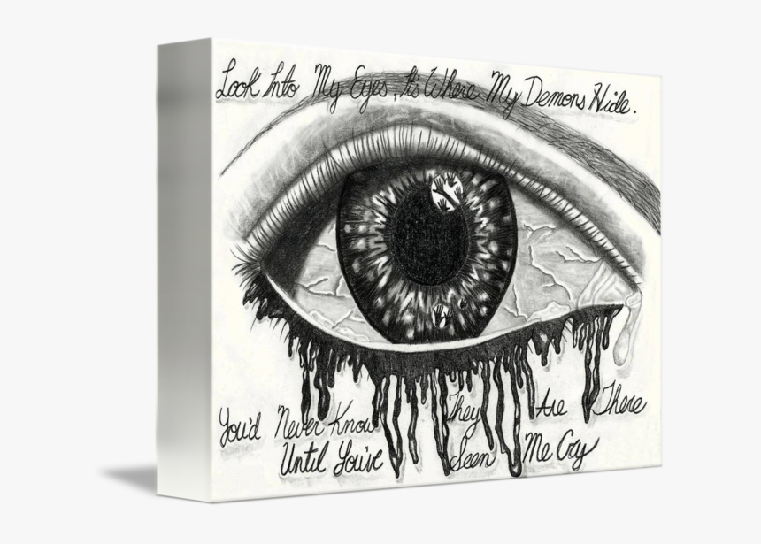 Clip Art Demons In My By - Drawing Posters Of Eyes, HD Png Download