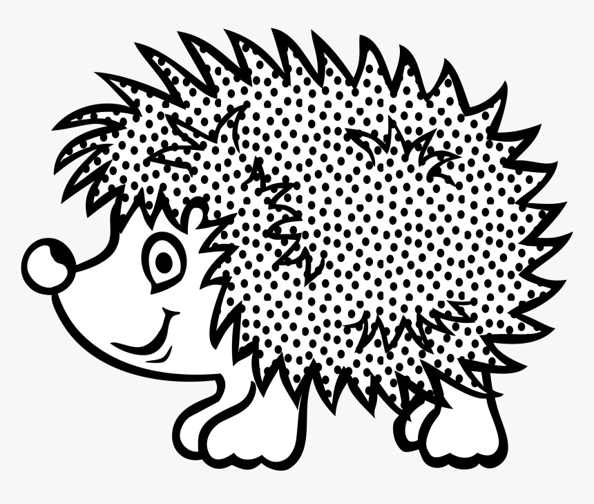 Hedgehog Clip Art Black And White, HD Png Download