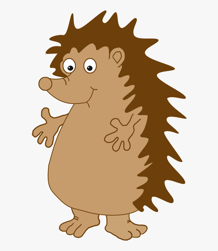 Funny Cartoon Hedgehog - Hedgehog Pet Cartoon Png, Transparent Png