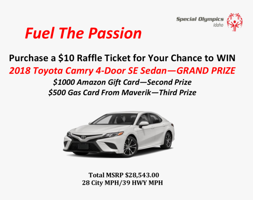 Help Support Special Olympics Idaho By Participating - 2018 Toyota Camry Vs 2018 Honda Accord, HD Png Download