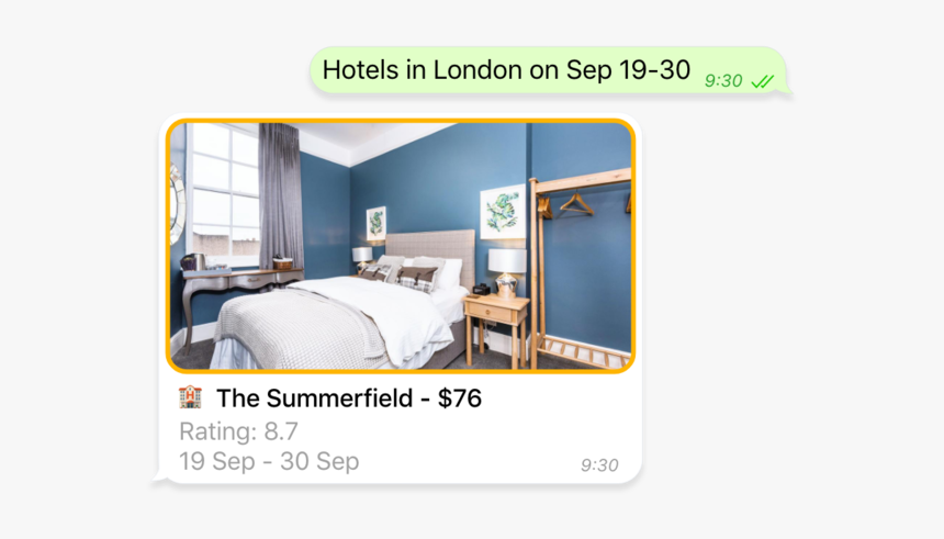 Digital Assistant For Hotel Search On Telegram - Bedroom, HD Png Download
