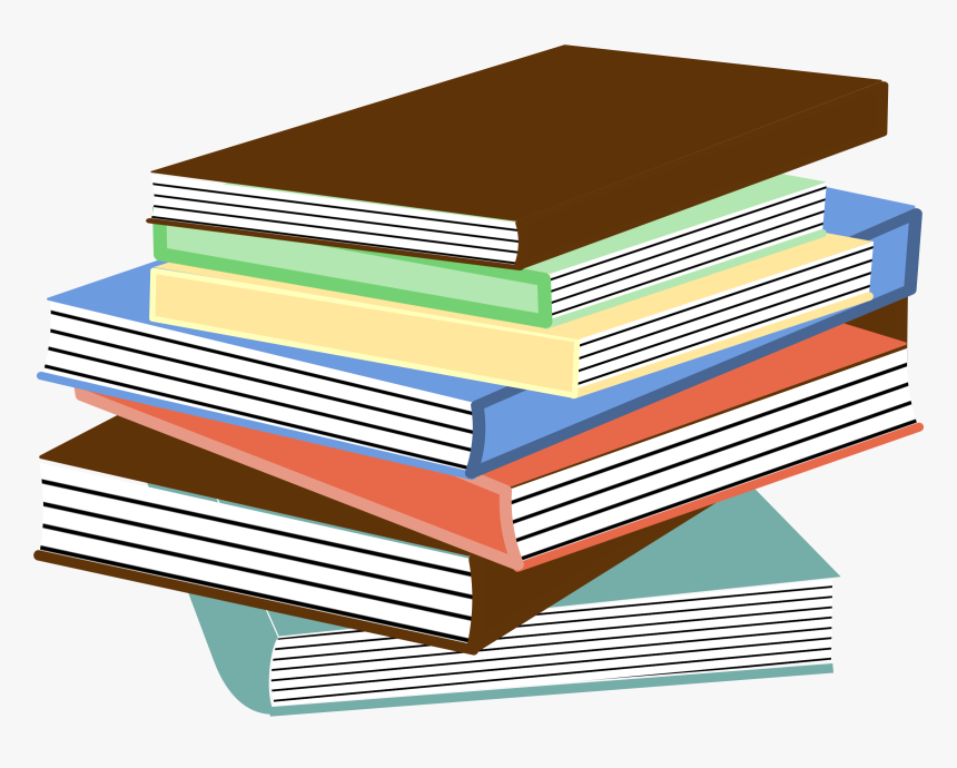 Book Stack Clip Art - Stack Of Books, HD Png Download