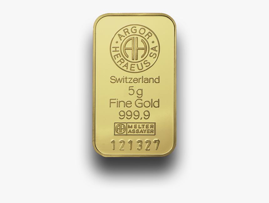 Gold Bars Png - Switzerland 5g Fine Gold 999.9, Transparent Png