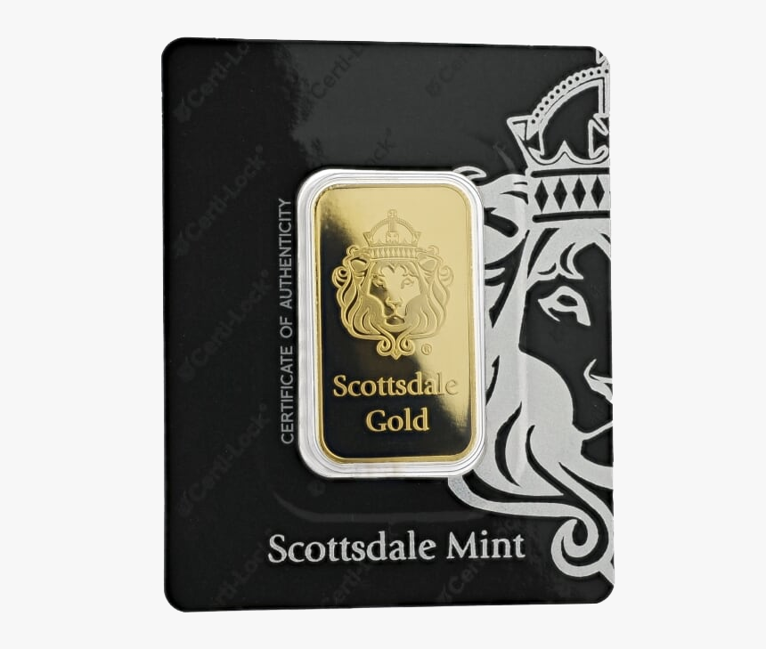 1 Oz Scottsdale Mint Gold Bar, HD Png Download