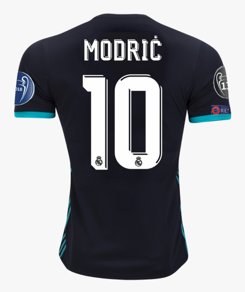Real Madrid 17/18 Away Ucl Jersey Modrić - Sports Jersey, HD Png Download