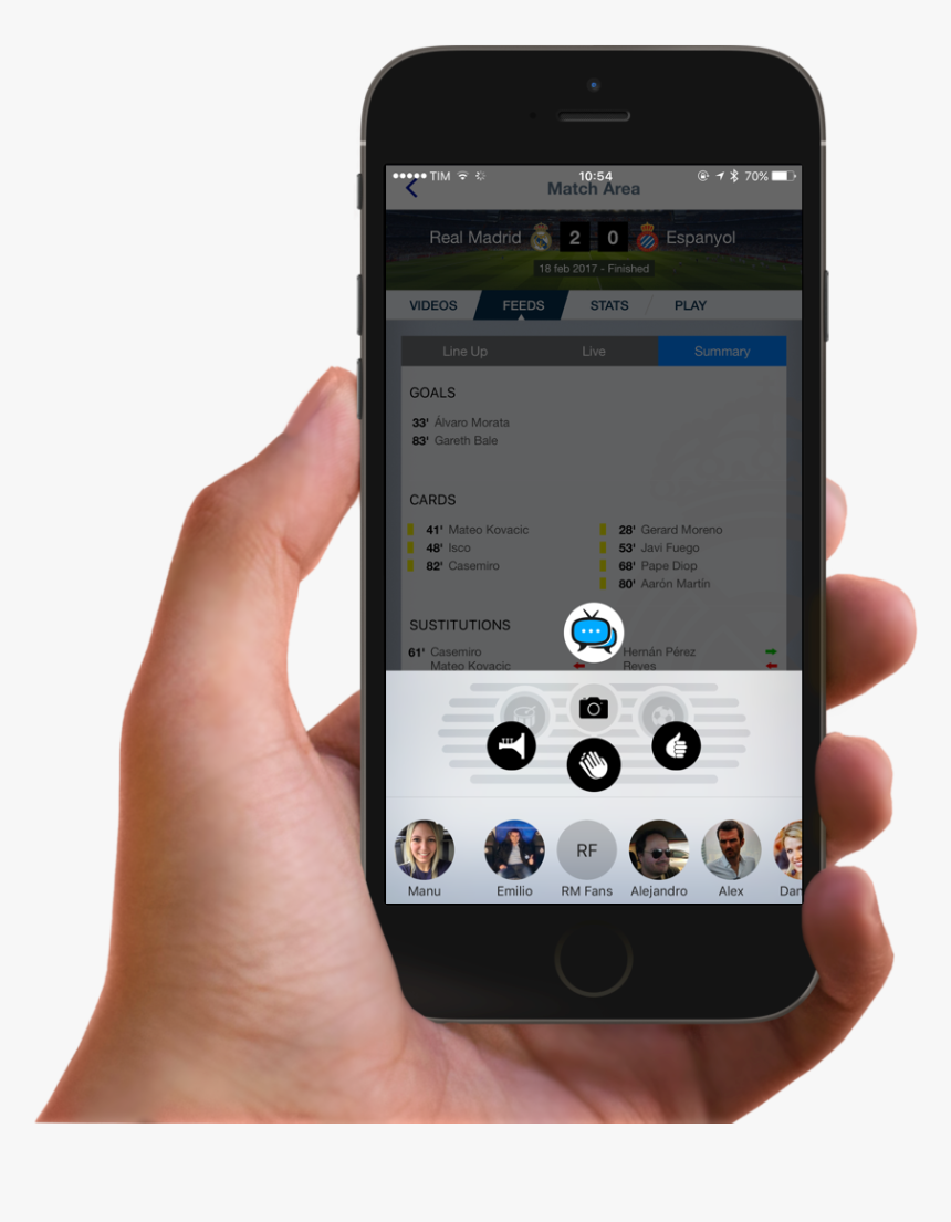 Facebook Mobile Hand Png, Transparent Png