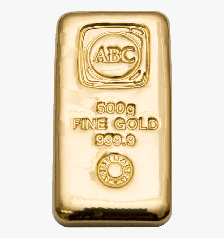 500g Abc Gold Cast Bar Front - Abc Bullion, HD Png Download