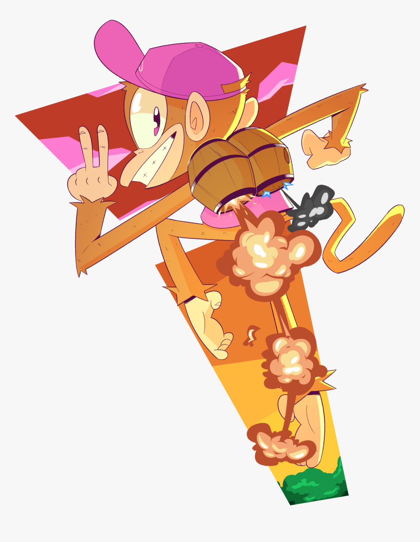 Diddy Kong - Cartoon, HD Png Download