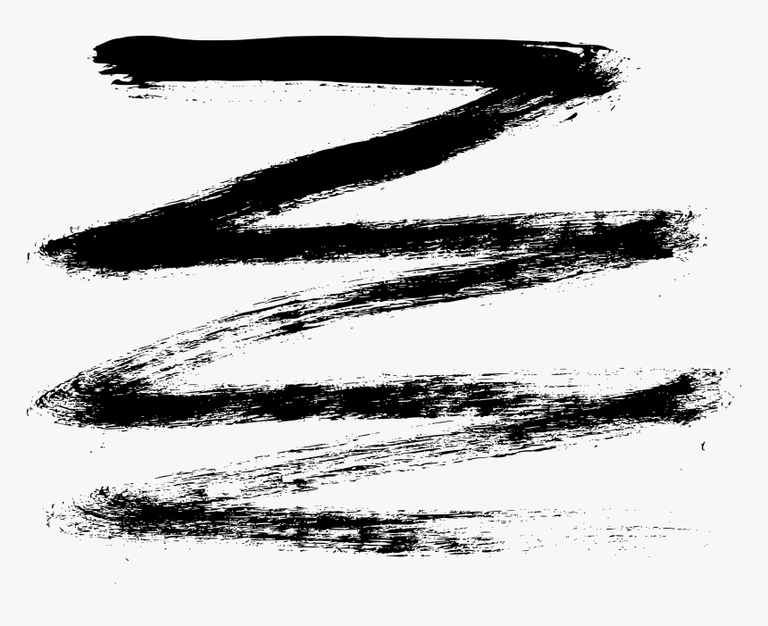 Brush Stroke Zig Zag, HD Png Download