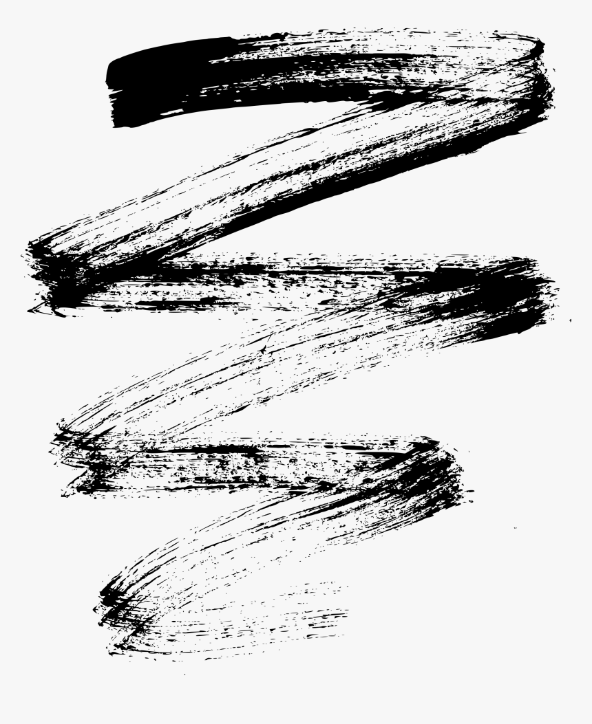 Brush Stroke Zig Zag, HD Png Download