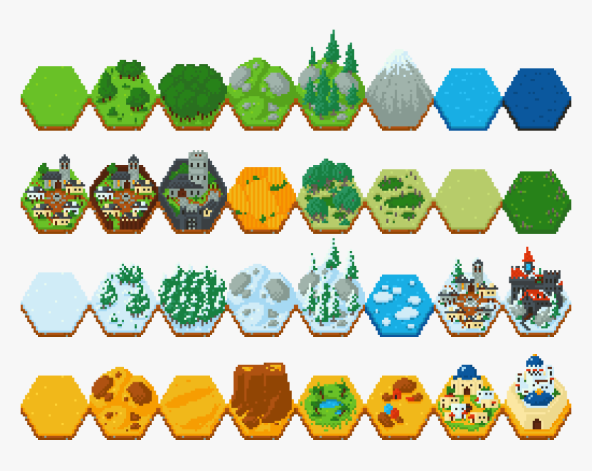 Modular Map Hex Tiles, HD Png Download