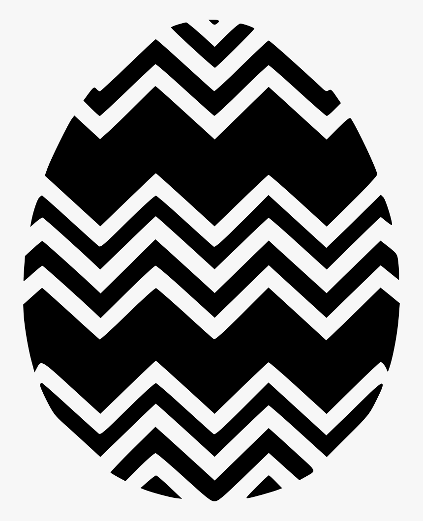 Egg Zigzag - Black And White Stripe Art, HD Png Download