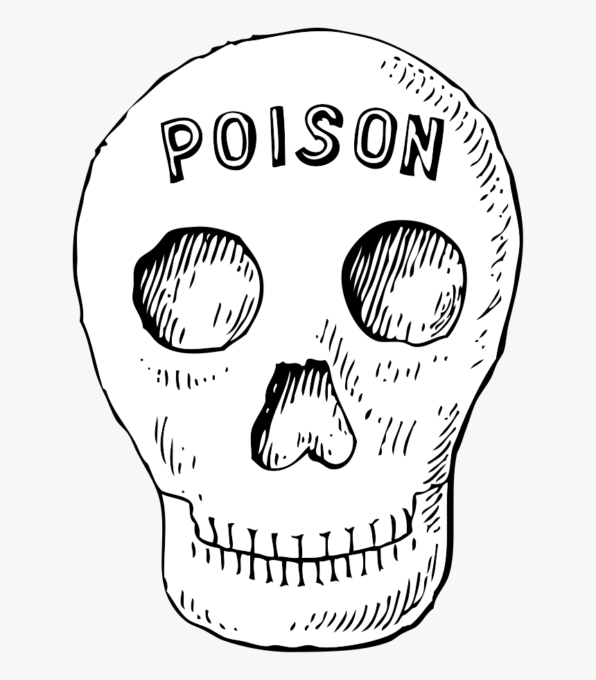 Poison Skull Svg Clip Arts - Poison Skull Clipart, HD Png Download