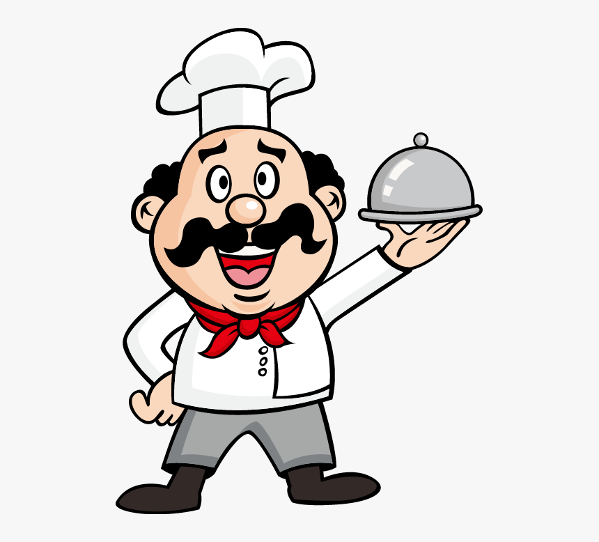 Jpg Royalty Free Stock Waiter Illustration Chef Dinner - Drawing Of A Cook, HD Png Download