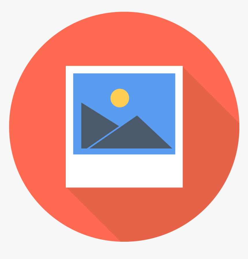 Flat Photo Icon Png, Transparent Png