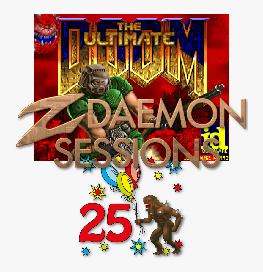 Zds-doom 25y - Doom Title Screen, HD Png Download