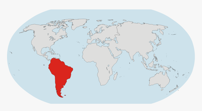 Globo South America - Map, HD Png Download