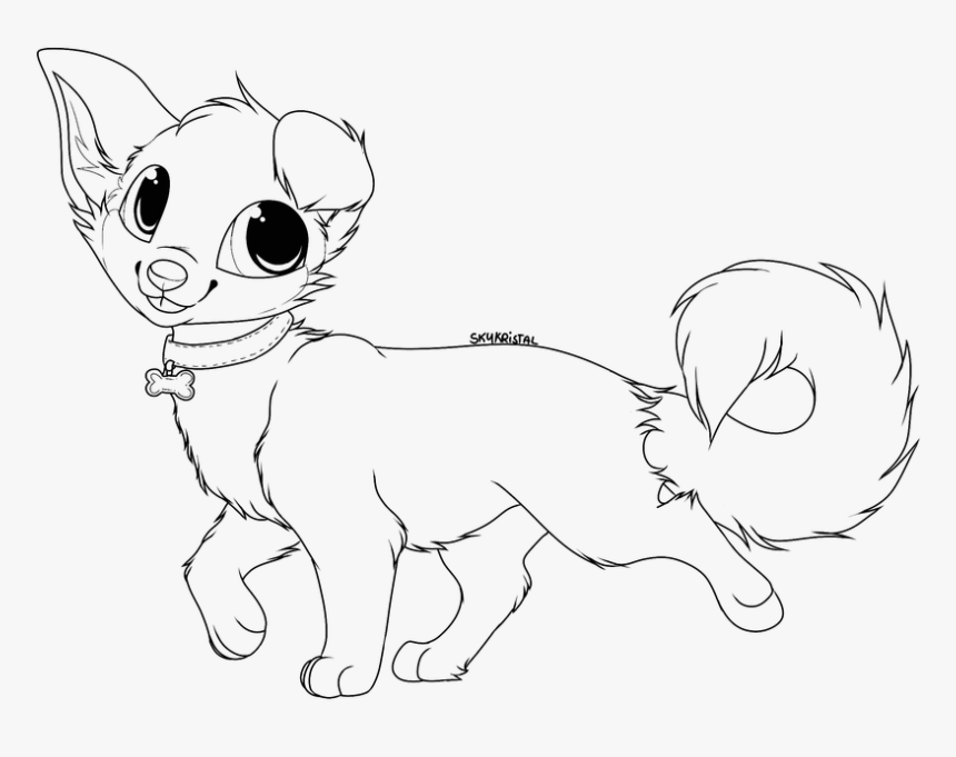 Dog Emoji Lineart - Line Art, HD Png Download