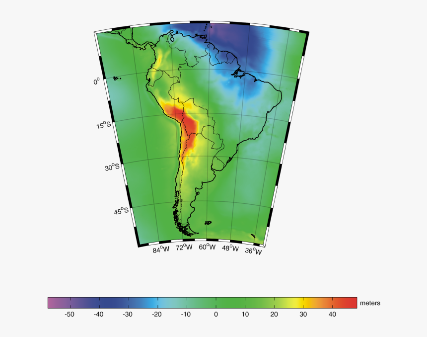 South America Gravity Anomaly, HD Png Download