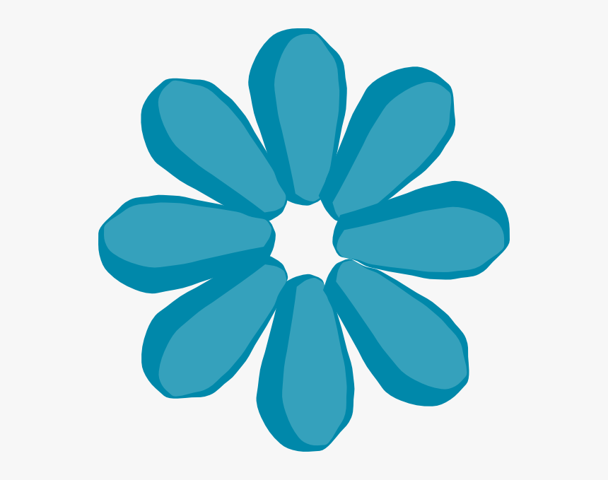 Blue Flower No Stem Svg Clip Arts - Flower Clip Art, HD Png Download
