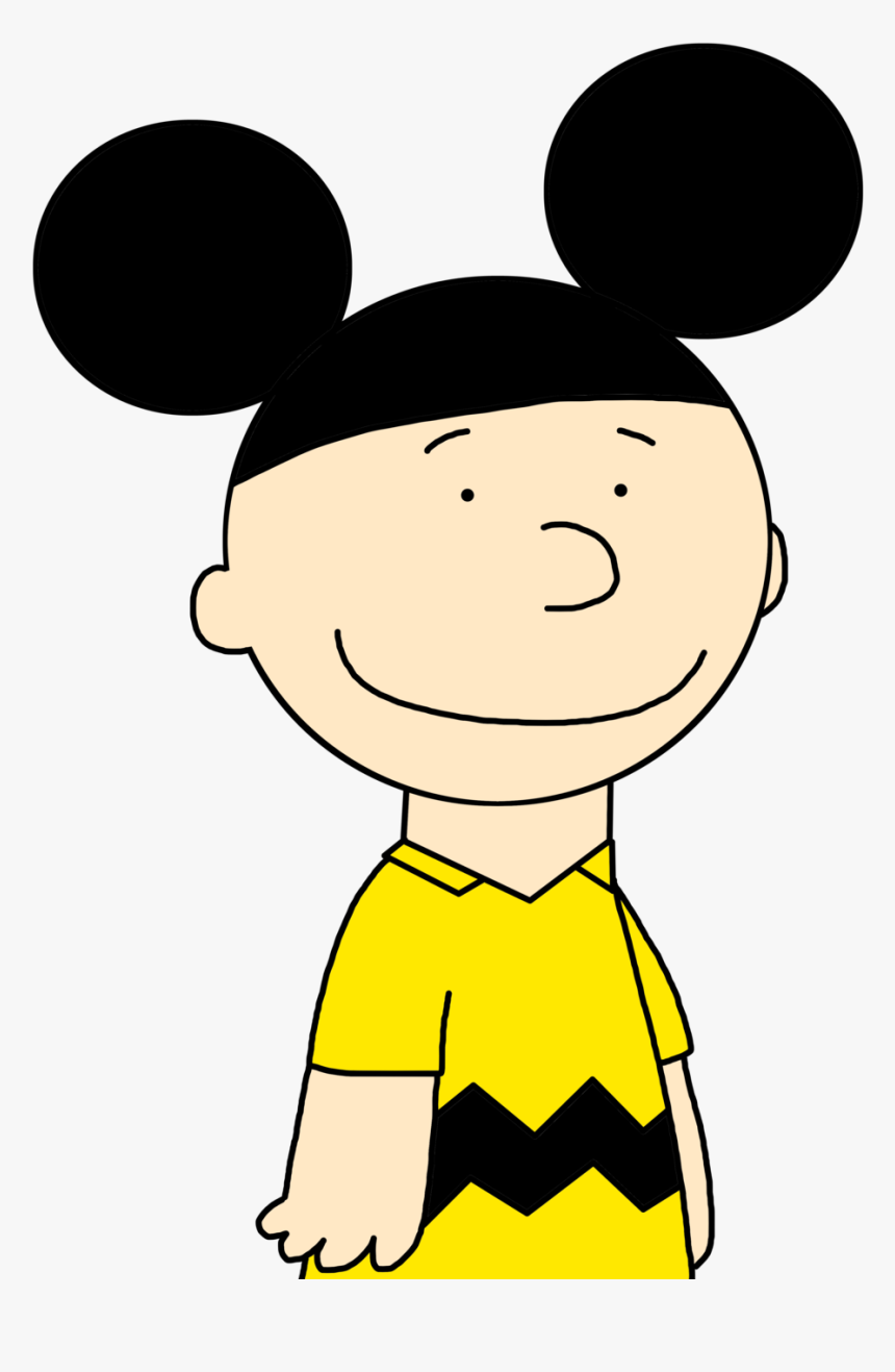 Charlie Brown With Mickey Mouse Ears By Marcospower1996 - Charlie Brown Mickey Mouse, HD Png Download