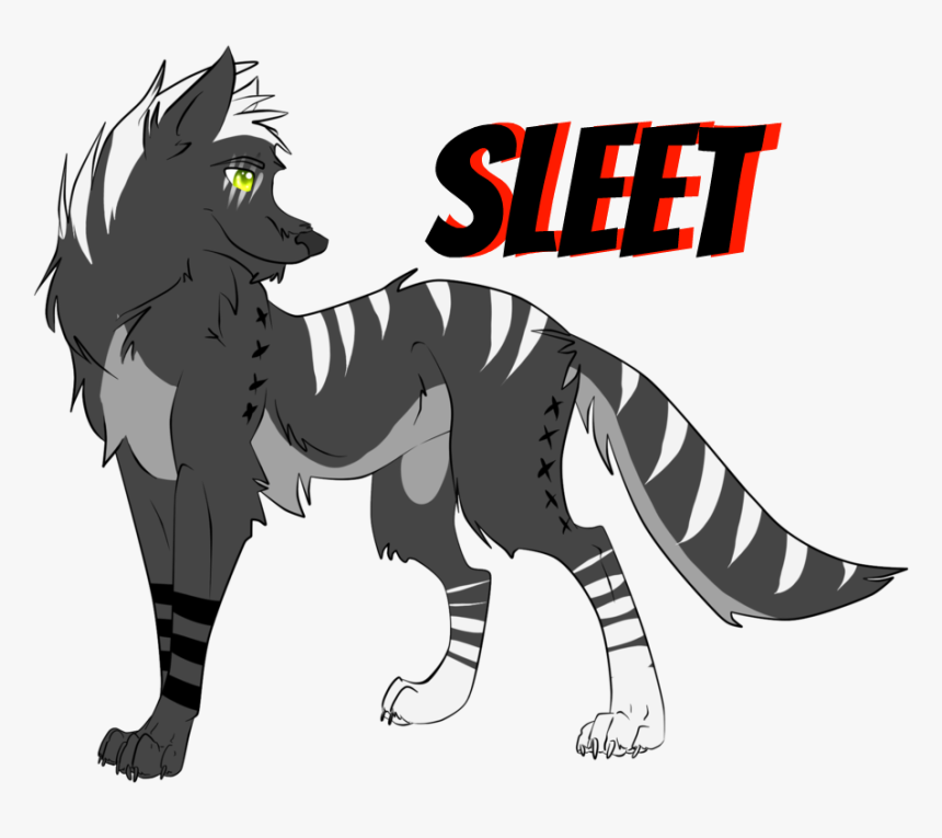 Simple Wolf W Green Eyes Points Adopt By Xpixe-d5mmd0c - Black Wolf With White Eyes, HD Png Download