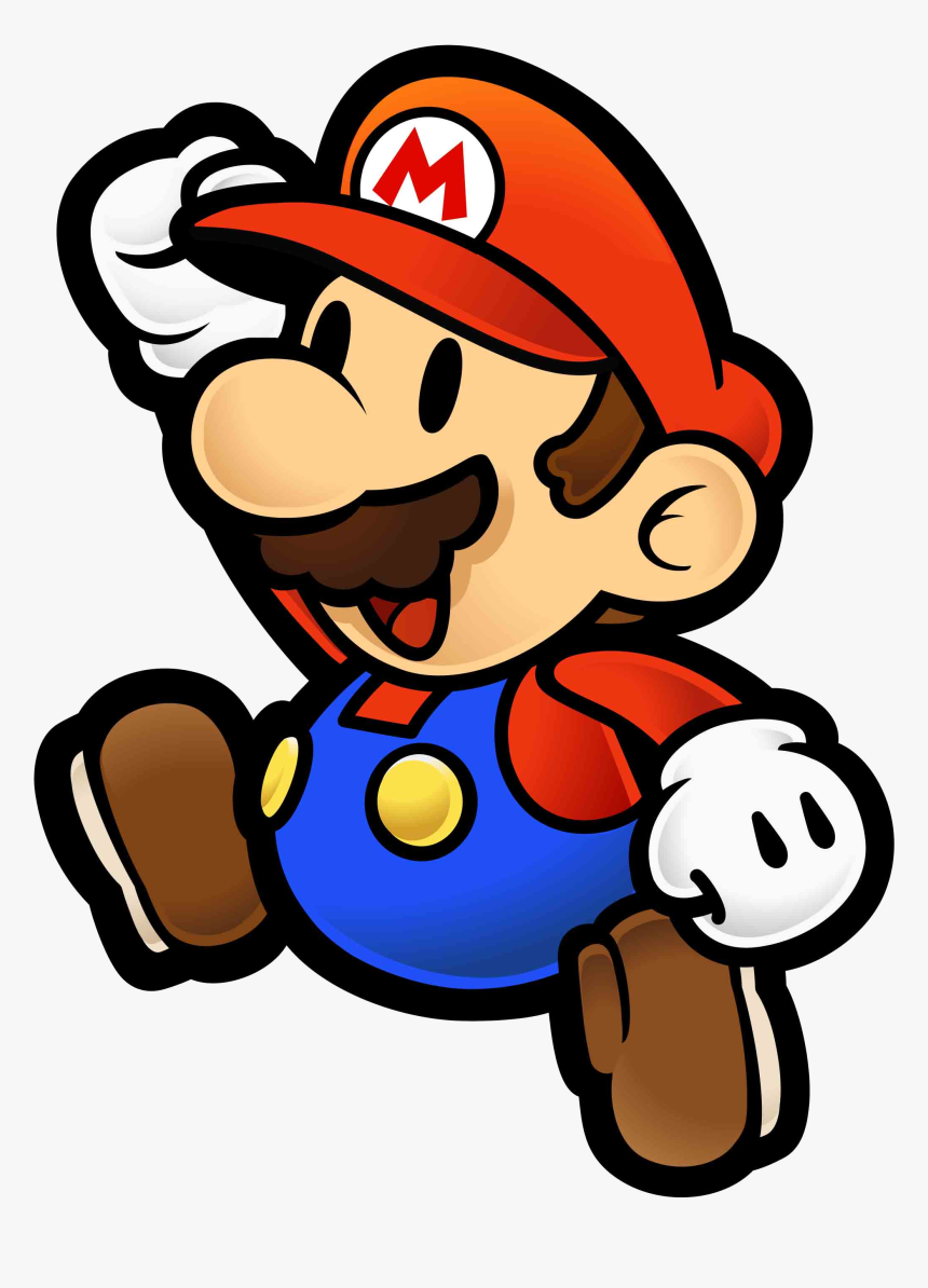 Mario Bros Clipart Free Best On Transparent Png - Super Paper Mario Mario, Png Download