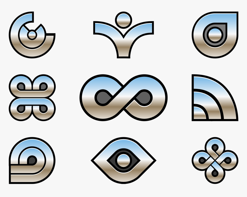 Abstract Chrome Icons Clip Arts - Icon, HD Png Download