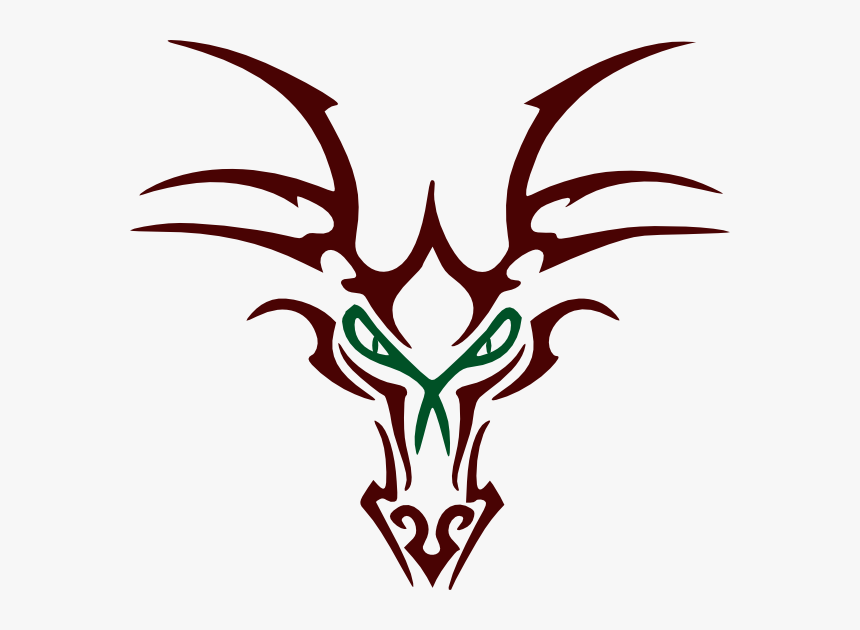 Dragon Face Tribal Png, Transparent Png