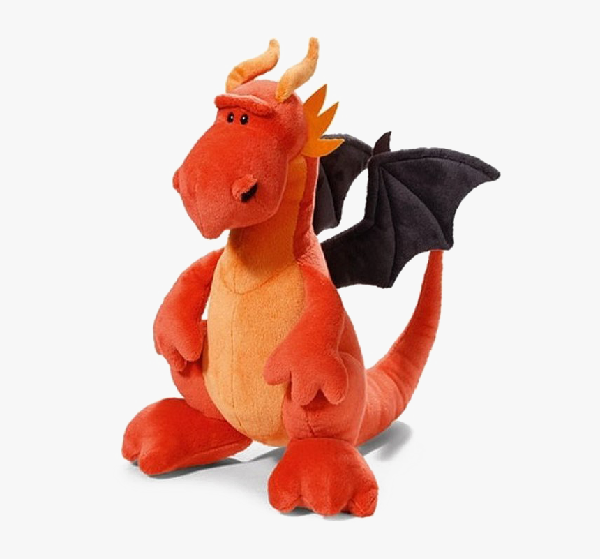 Red Dragon Png Image Transparent Background - Orange Dragon Soft Toy, Png Download