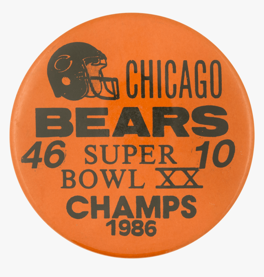 Chicago Bears Super Bowl Xx Chicago Button Museum - Circle, HD Png Download