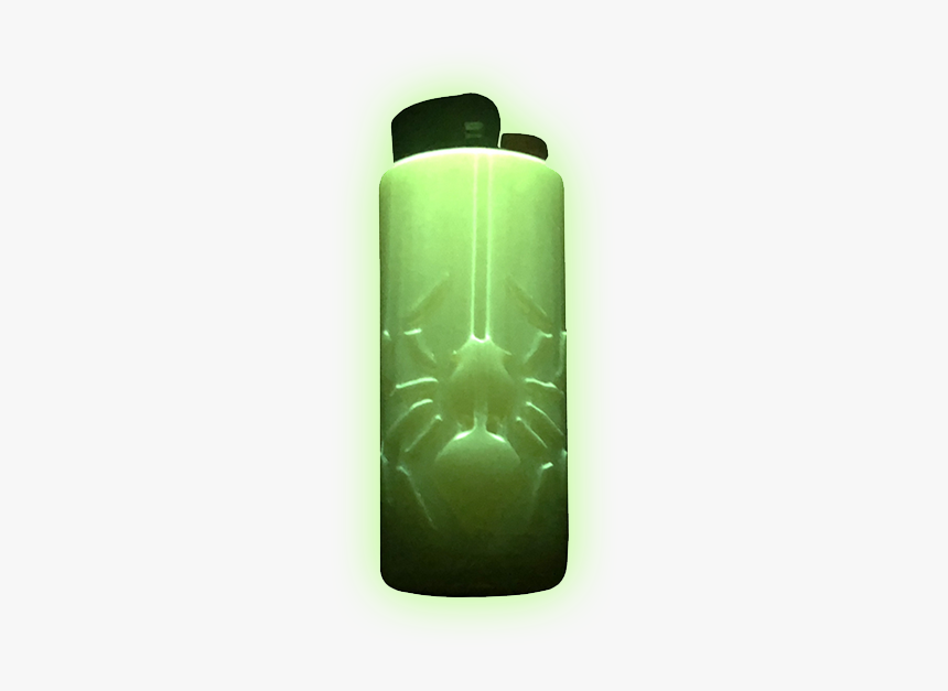 Image Of Orange / Green Glow / Lighter Sleeve - Water Bottle, HD Png Download