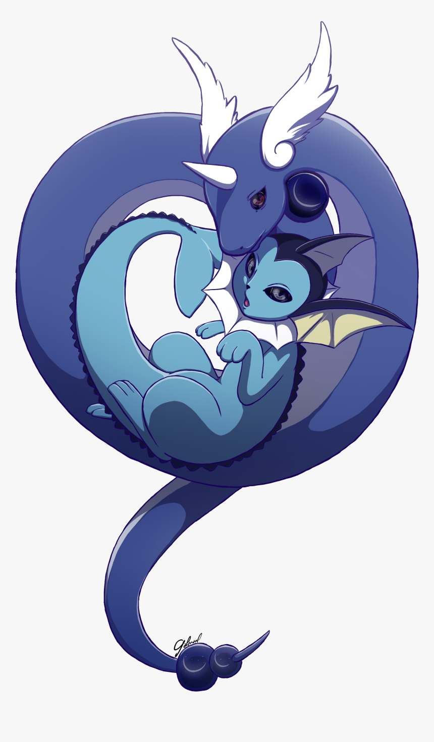 Vaporeon X Dragonair, HD Png Download