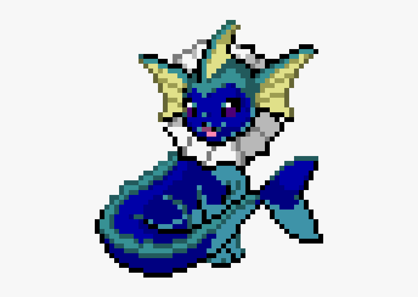 Vaporeon Pixel Art Minecraft, HD Png Download