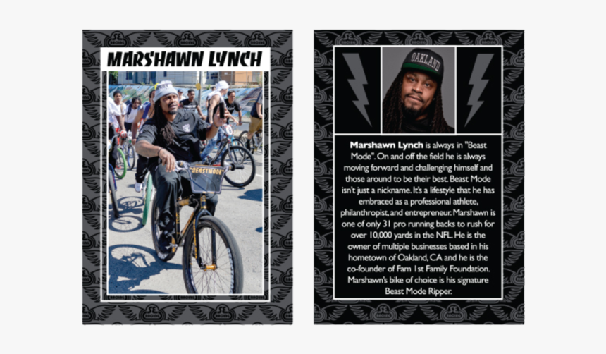 Marshawn Lynch Se Bikes Card, HD Png Download