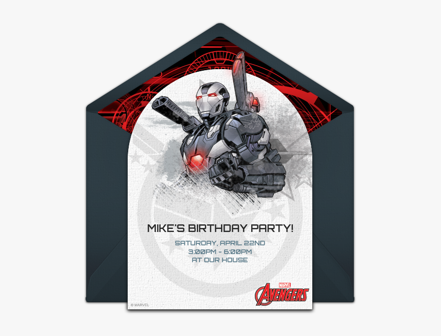 War Machine Birthday Invitation, HD Png Download