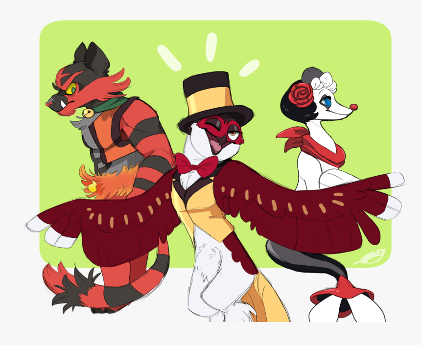 Transparent Decidueye Png - Incineroar Decidueye Primarina, Png Download